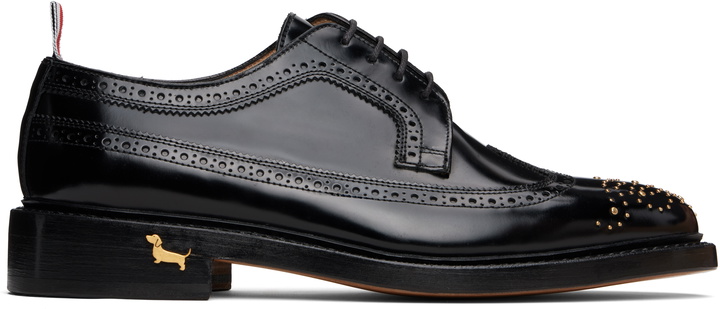 Photo: Thom Browne Black Spazzolato Leather Longwing Brogues