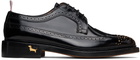 Thom Browne Black Spazzolato Leather Longwing Brogues