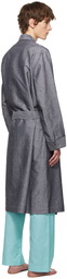 Brioni Grey Linen Robe