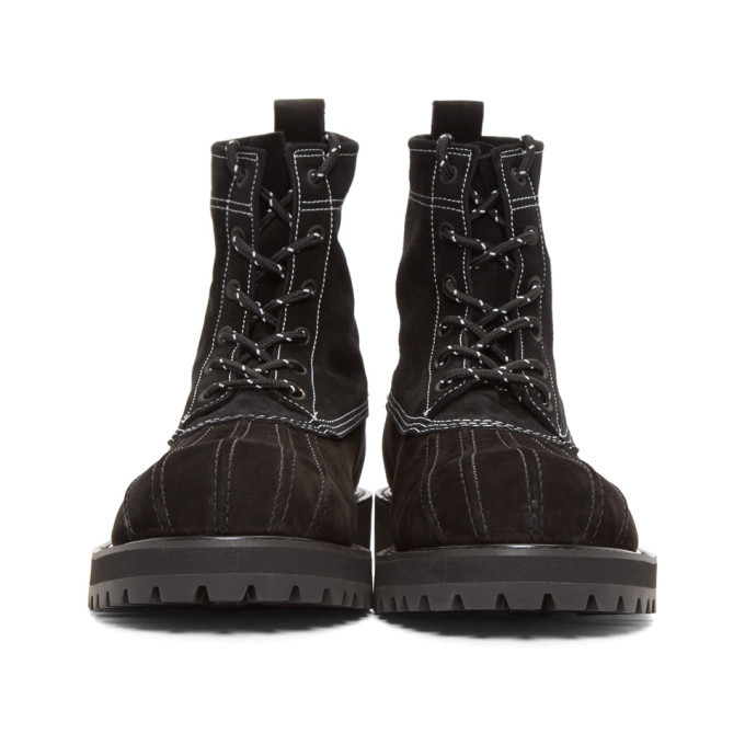 Undercover Black Contrast Stitch Boots