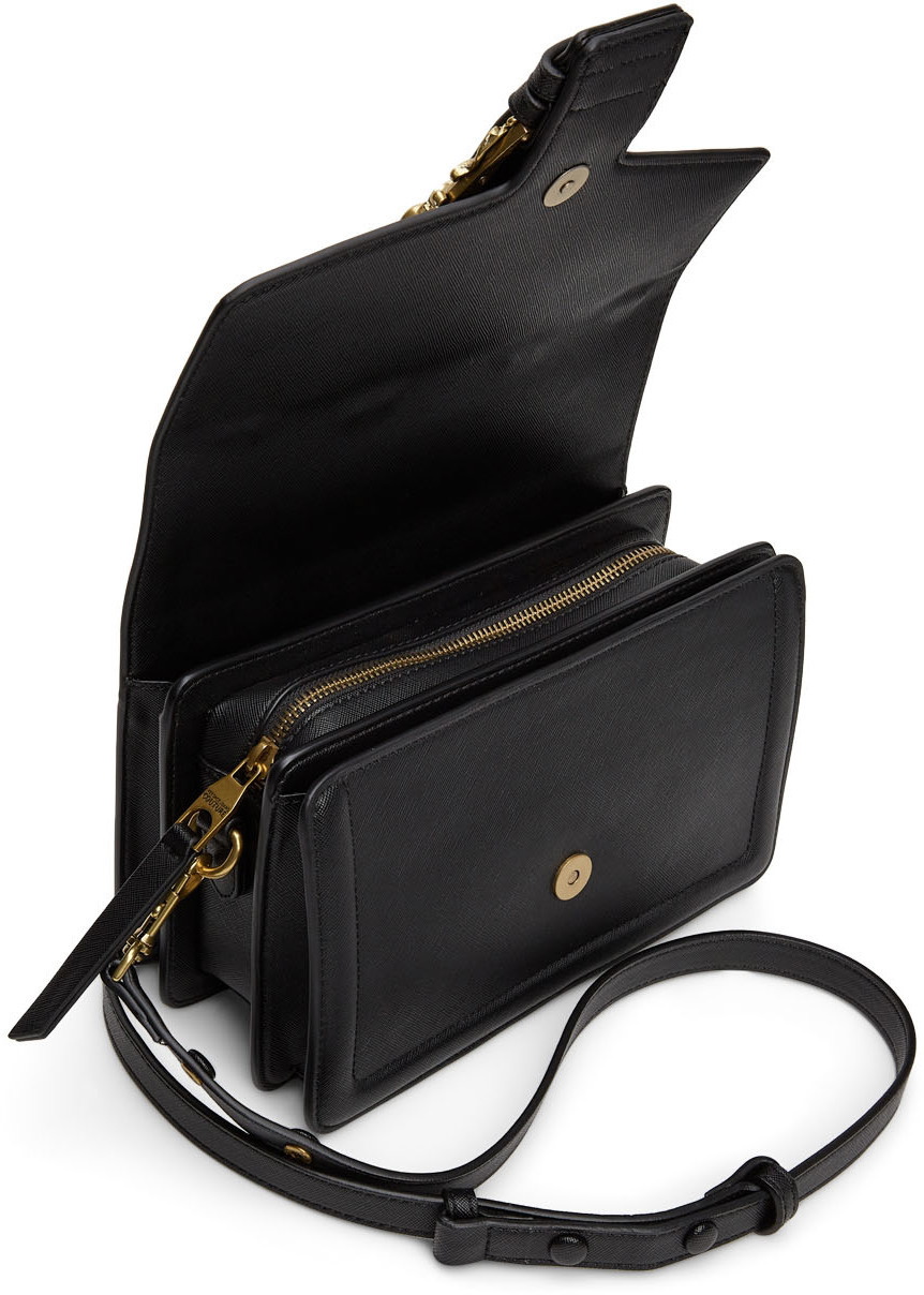 Versace Jeans Couture Black Patent Buckle Shoulder Bag - ShopStyle