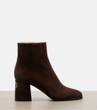 Valentino Garavani Fawcette VLogo suede ankle bots