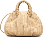 HEREU Beige Bombon M Raffia Bag
