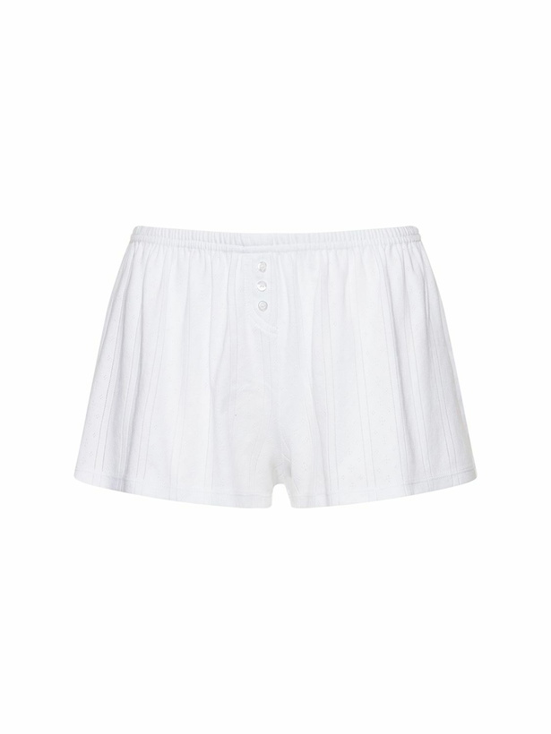 Photo: COU COU The Picot Pointelle Cotton Shorts