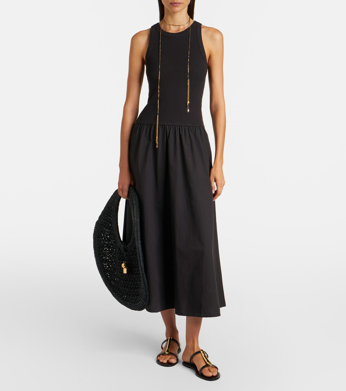 Velvet Romilly cotton-blend midi dress