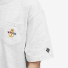 Uniform Bridge Men's Flag Pocket T-Shirt in White Melange