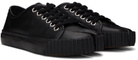 Maison Margiela Black Leather Tabi Low-Top Sneakers