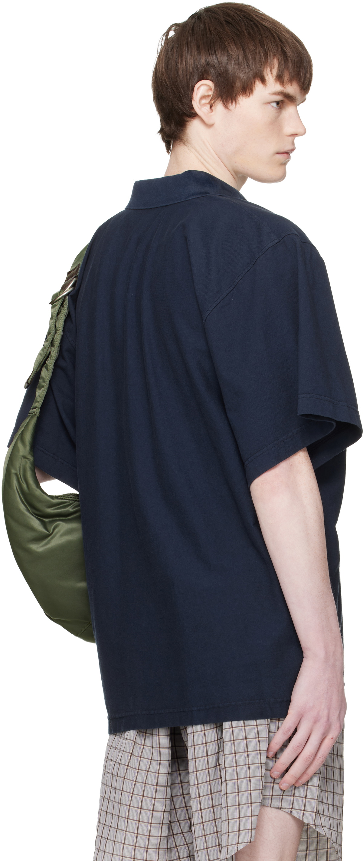 Hed Mayner Navy Garment-Dyed Polo