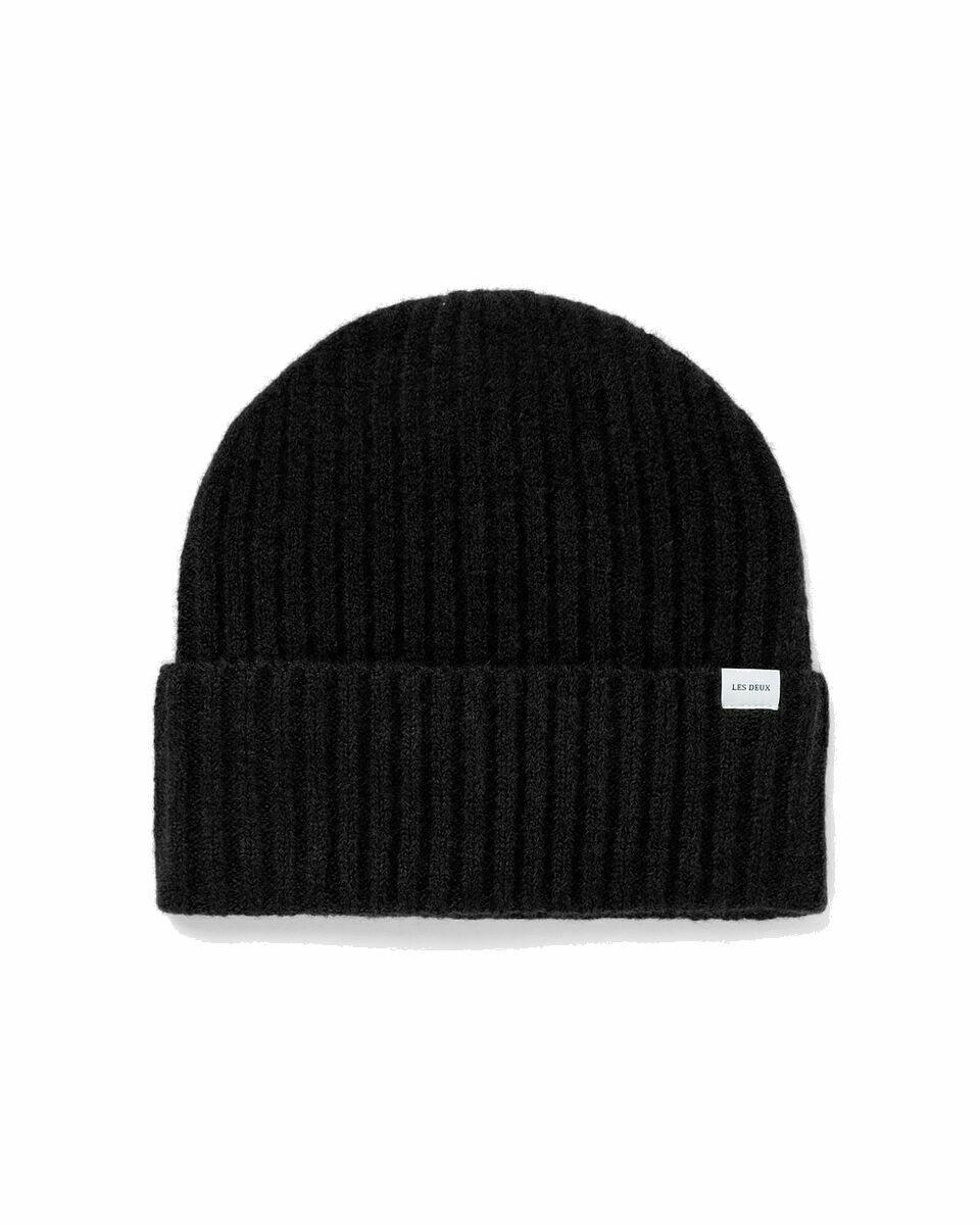 Photo: Les Deux Wells Rib Beanie Black - Mens - Beanies