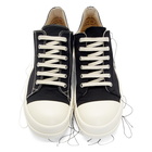 Rick Owens Drkshdw Black 2-Tone Stitch Low-Top Sneakers