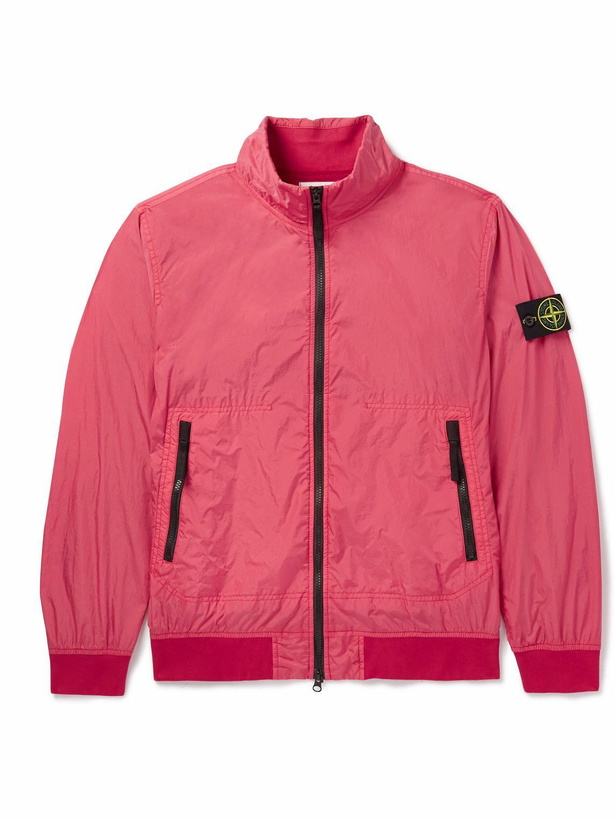 Photo: Stone Island - Logo-Appliquéd Crinkle Reps Nylon Jacket - Pink