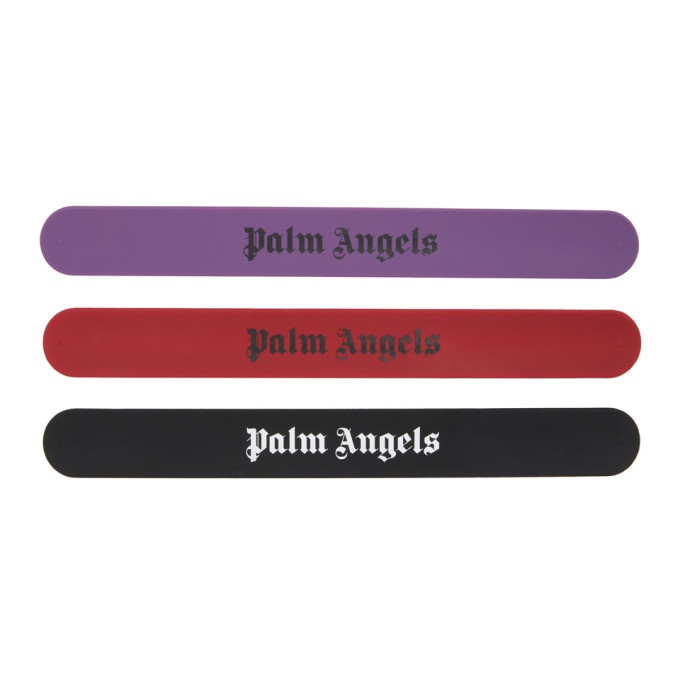 Photo: Palm Angels Multicolor Rubber Wrap Bracelet Set