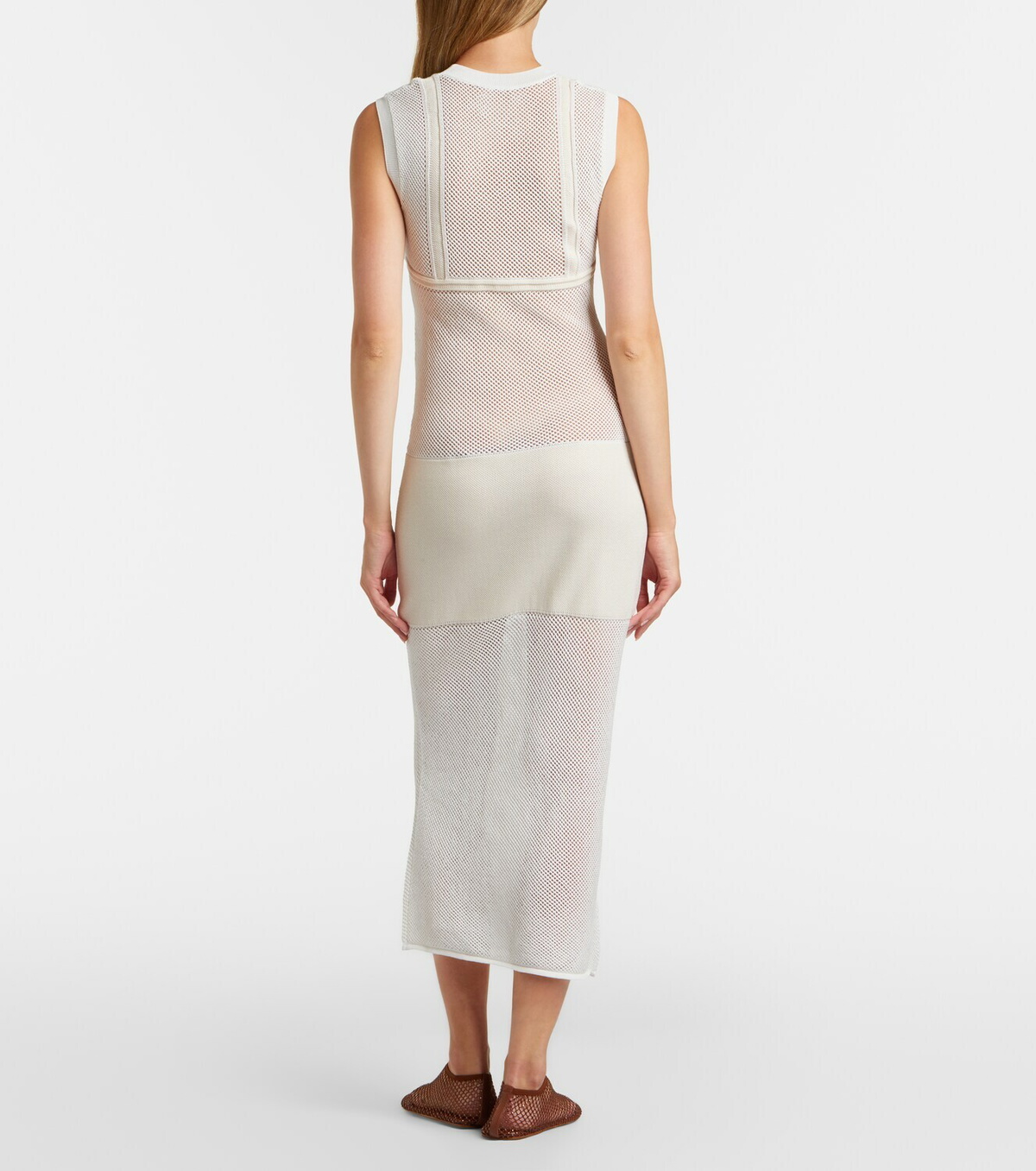 Stella McCartney Crochet cotton midi dress