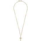 Emanuele Bicocchi SSENSE Exclusive Gold Mini Cross Pendant Necklace