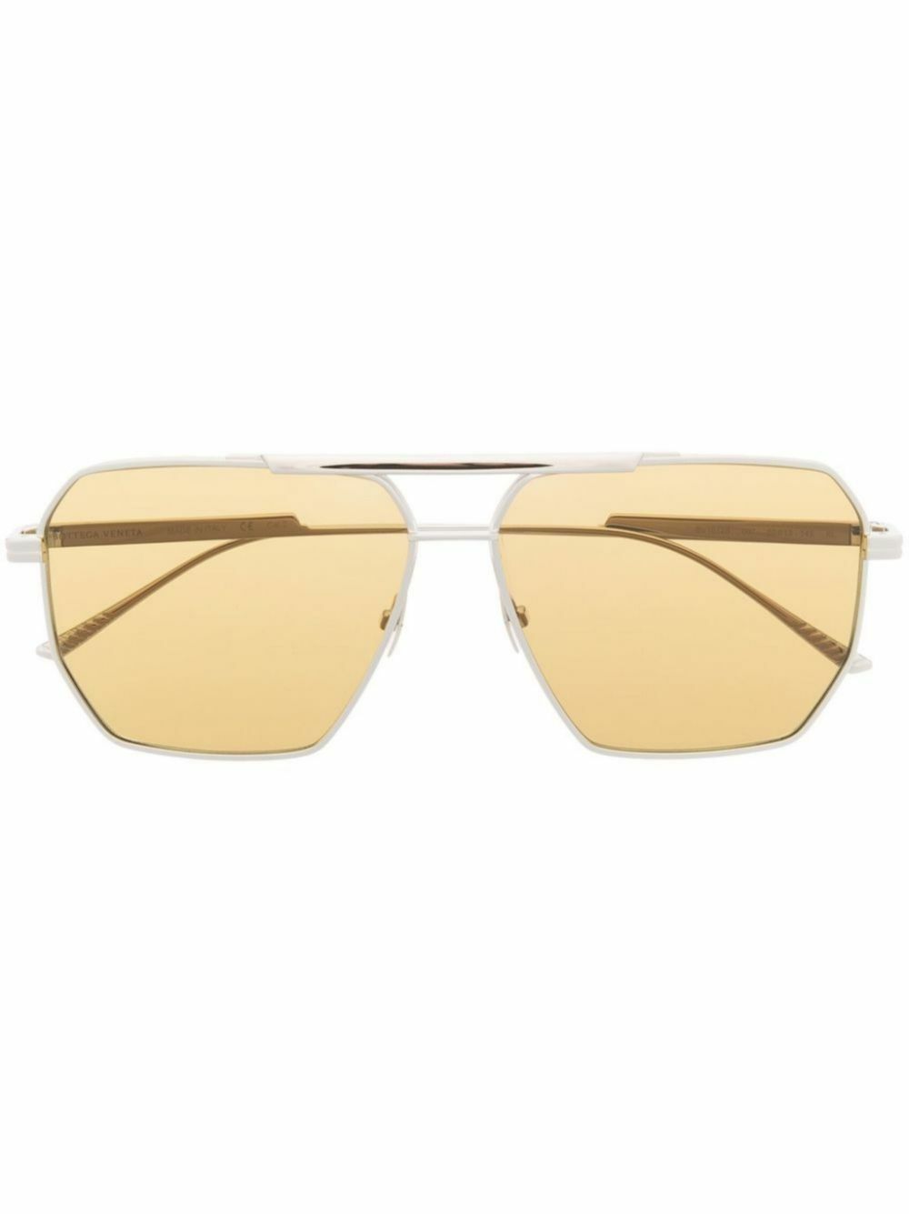 Bottega Veneta Eyewear Silver-Tone Pilot-Style Sunglasses