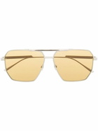 Bottega Veneta Eyewear Silver-Tone Pilot-Style Sunglasses