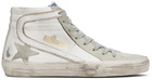 Golden Goose White & Gray Slide Sneakers