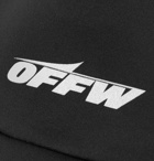 Off-White - Logo-Print Neoprene and Mesh Cap - Men - Black