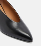 Jil Sander Arc leather pumps
