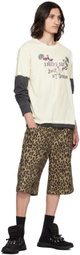 BLUEMARBLE Beige & Brown Leopard Shorts