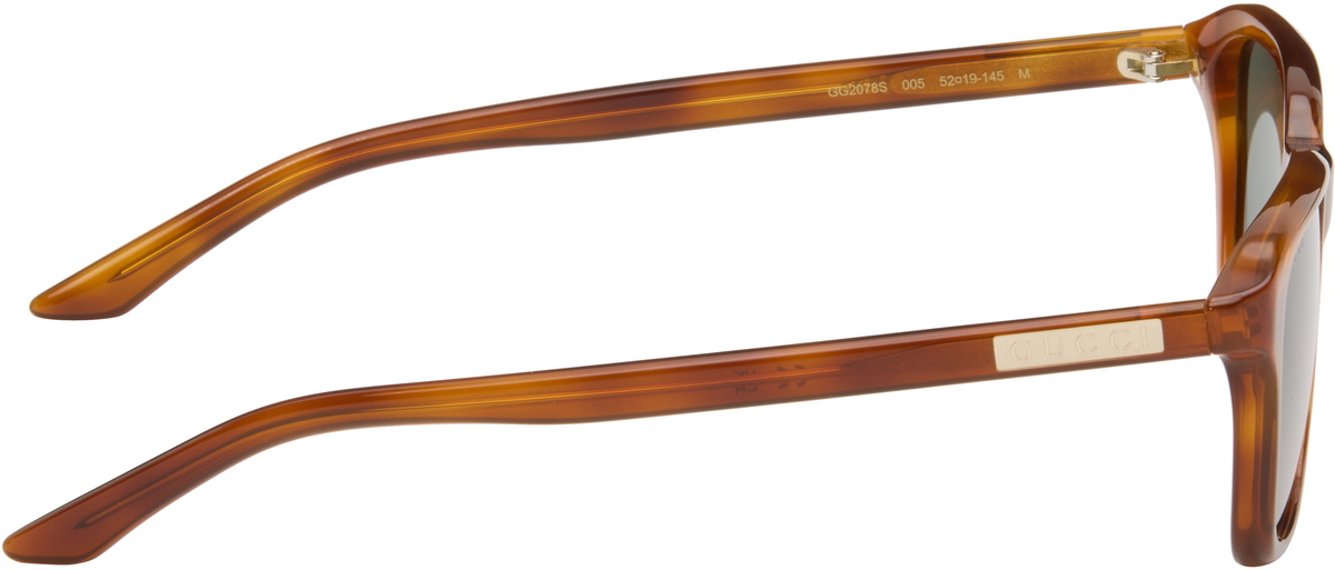 Gucci Orange Institutional Logo Sunglasses