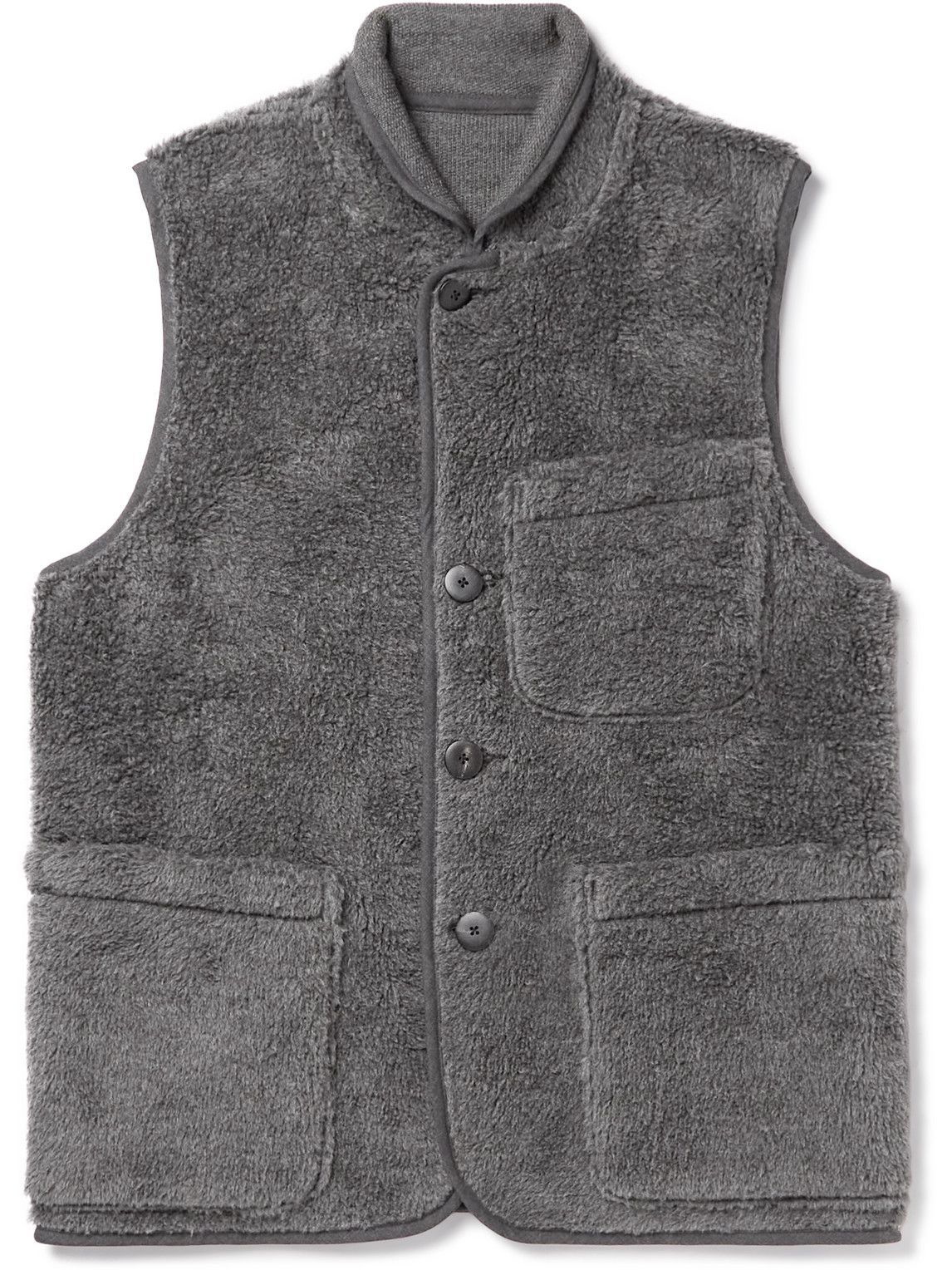 Visvim - Boa Reversible Wool-Fleece Gilet - Gray Visvim