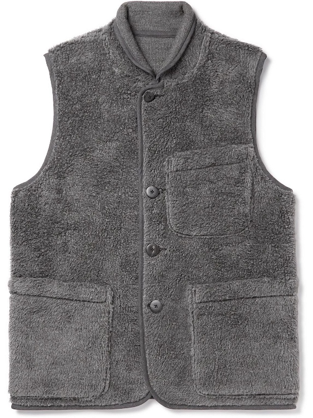 Photo: Visvim - Boa Reversible Wool-Fleece Gilet - Gray