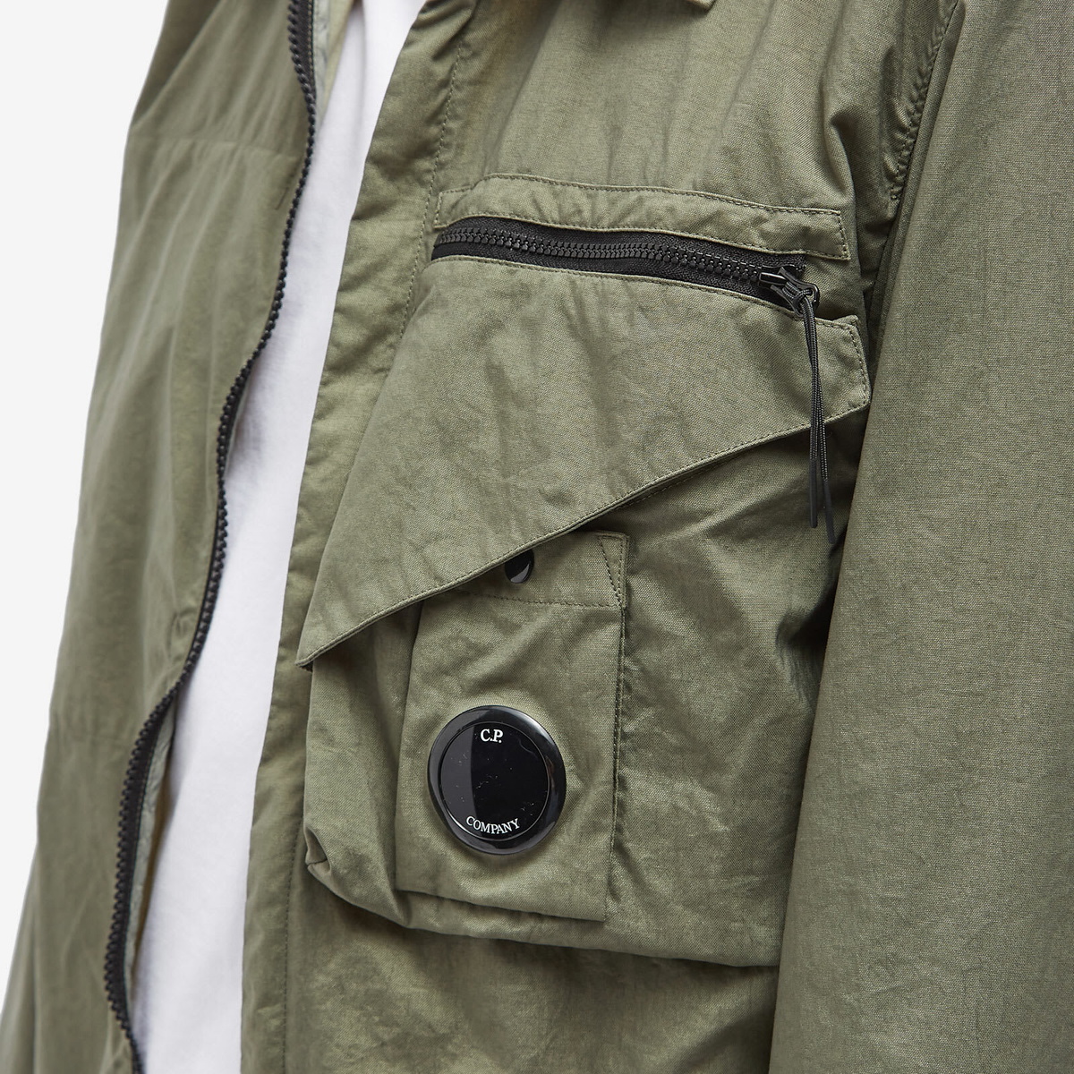 C.P. Company Men's Taylon P Overshirt in Bronze Green C.P. Company