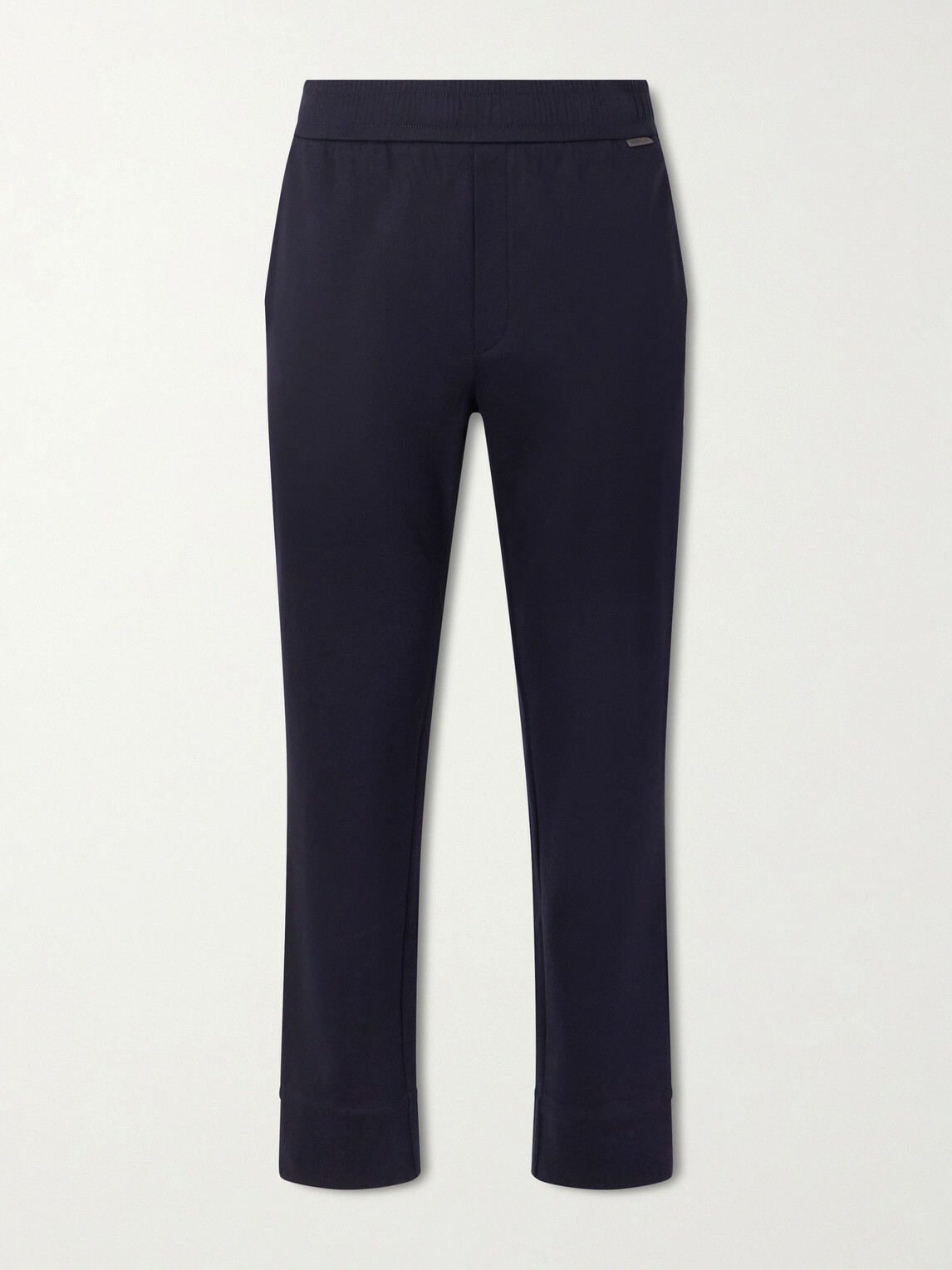 Moncler - Tapered Stretch-Cotton Jersey Sweatpants - Blue