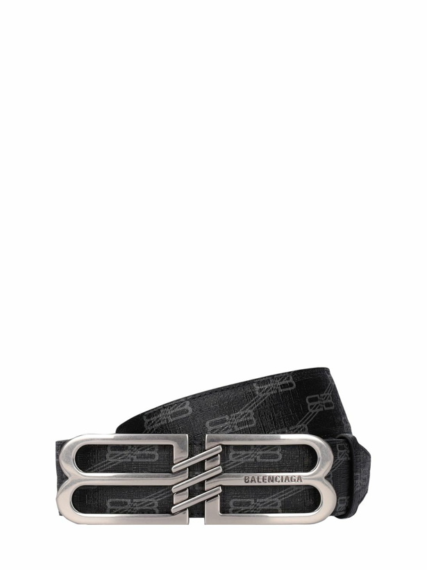 Photo: BALENCIAGA - 4cm Bb Signature Faux Leather Belt