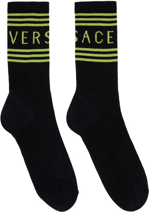 Photo: Versace Black 90's Vintage Socks