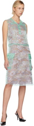 Maison Margiela Green Sheer Tea Midi Dress