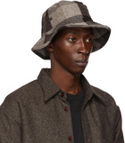 Acne Studios Brown Wool Tartan Bucket Hat