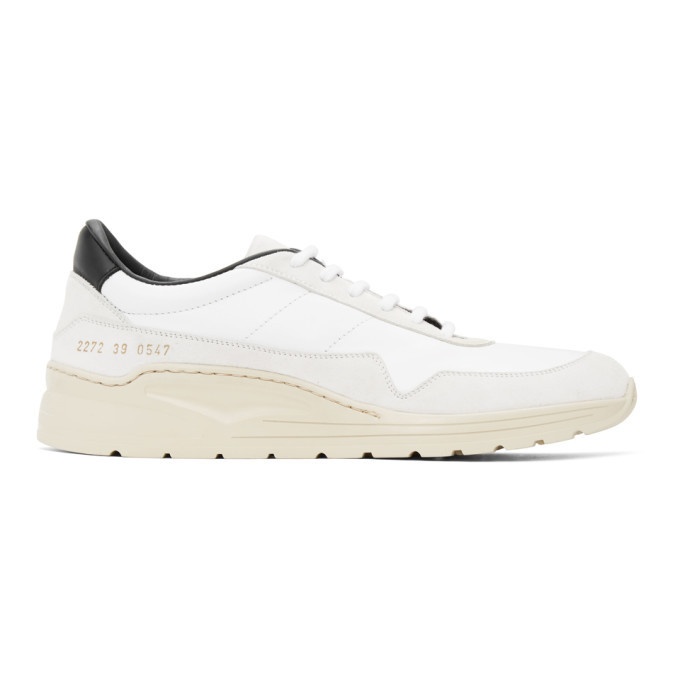 Photo: Common Projects White and Black Cross Trainer Sneakers