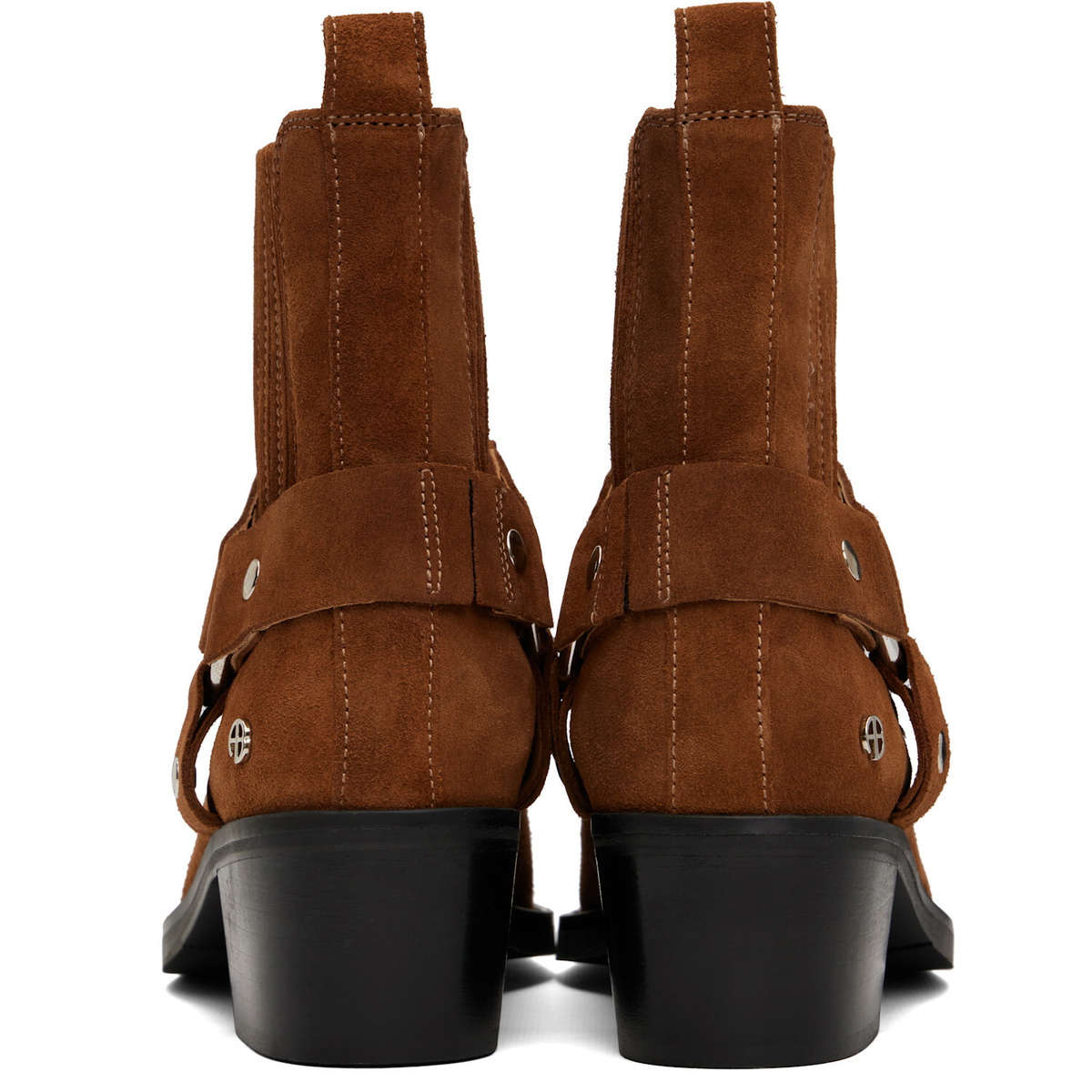 ANINE BING Tan Mid Biker Boots