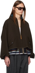 kolor Brown Wool Multi Hem Jacket