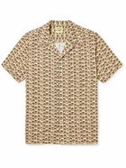 De Bonne Facture - Camp-Collar Printed Cotton-Voile Shirt - Neutrals