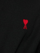 AMI PARIS Heart Patch Knit Wool Sweater