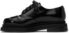 Simone Rocha Black Heart Toe Platform Grommet Derbys