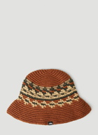 Fairisle Bucket Hat in Brown