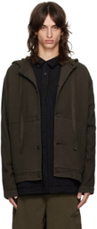 CASEY CASEY Brown Button Worker Hoodie