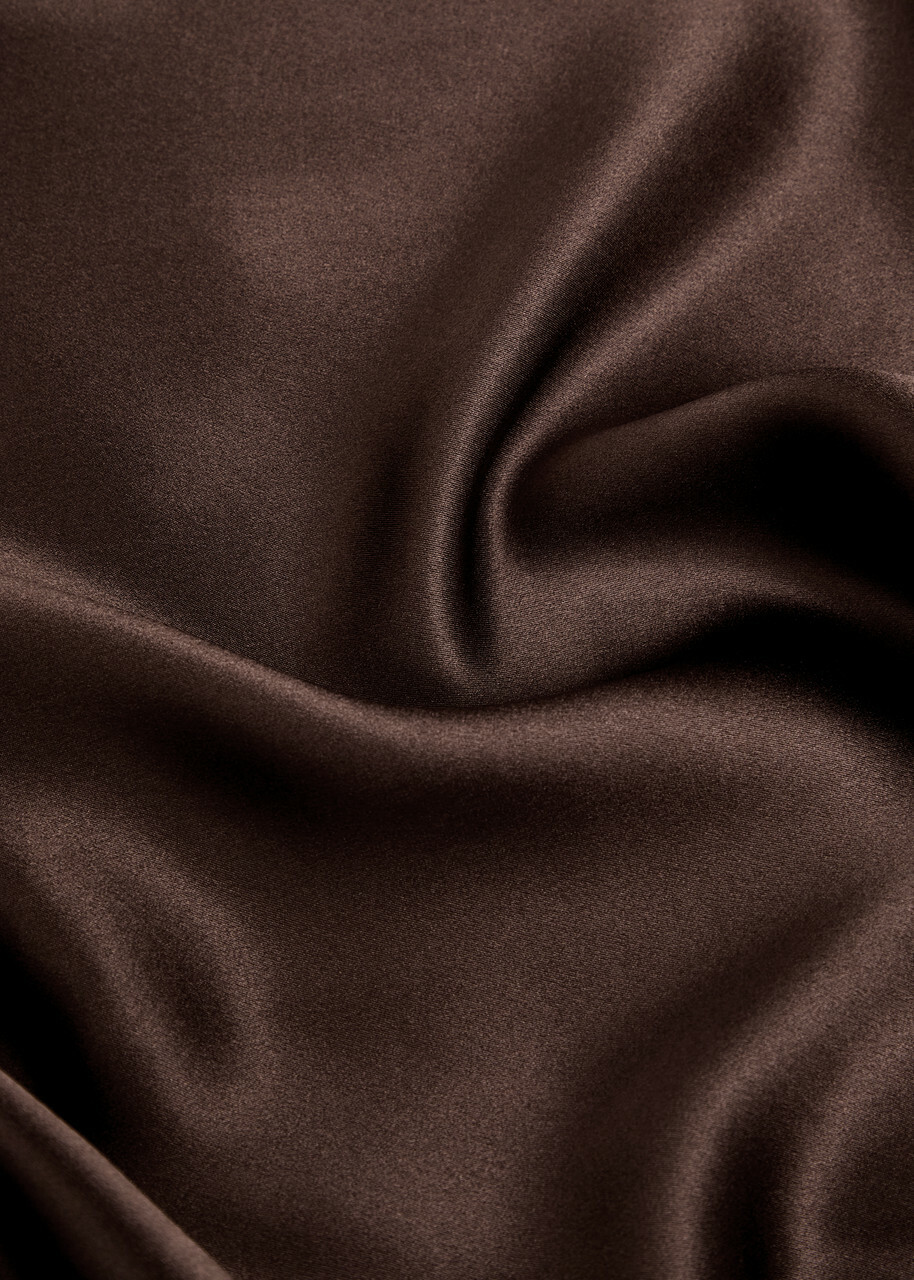 Reformation Frankie Silk Maxi Dress Brown
