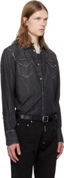 Dsquared2 Black Western Denim Shirt