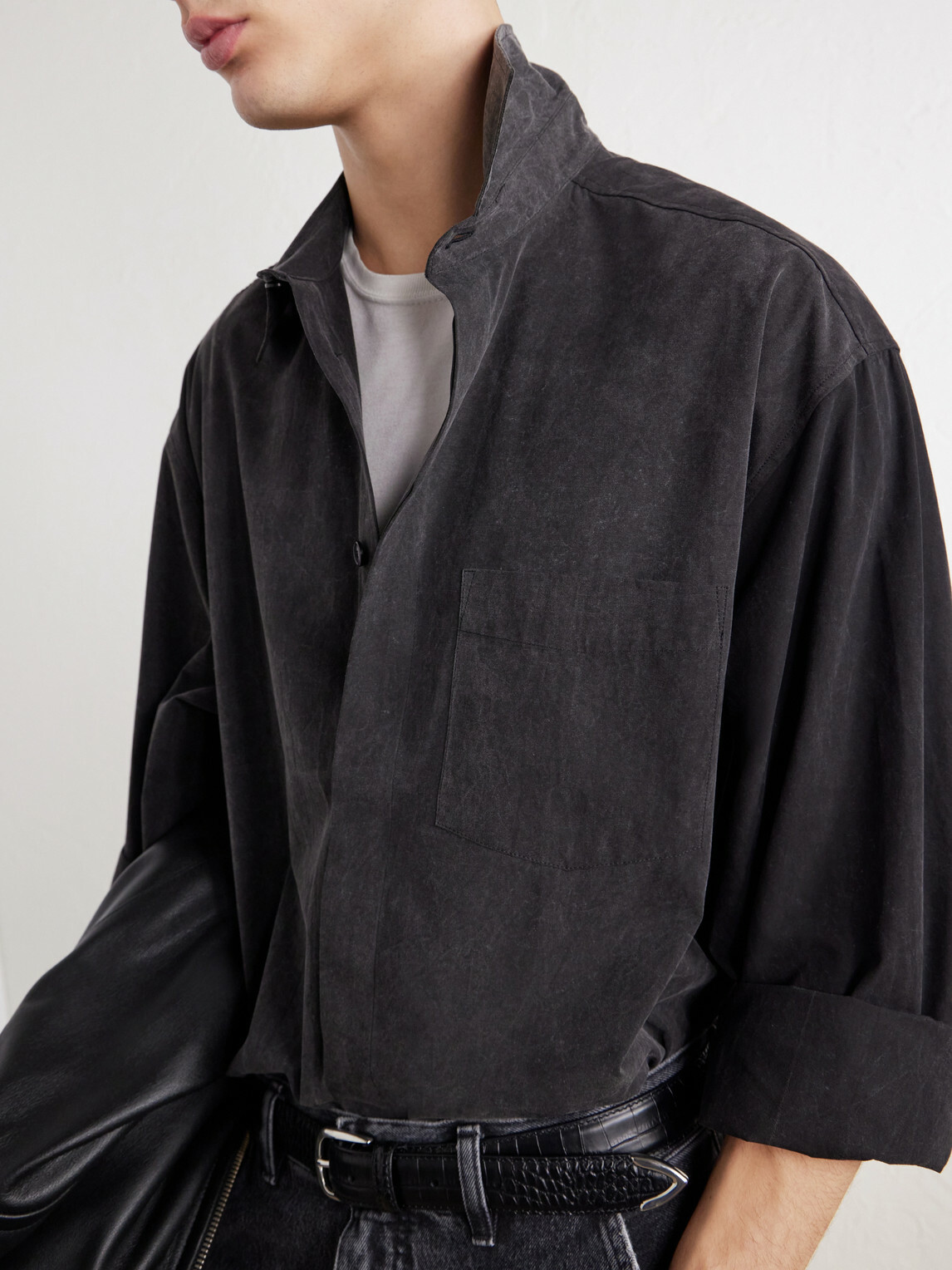 AGOLDE - Boyle Cotton Shirt - Black