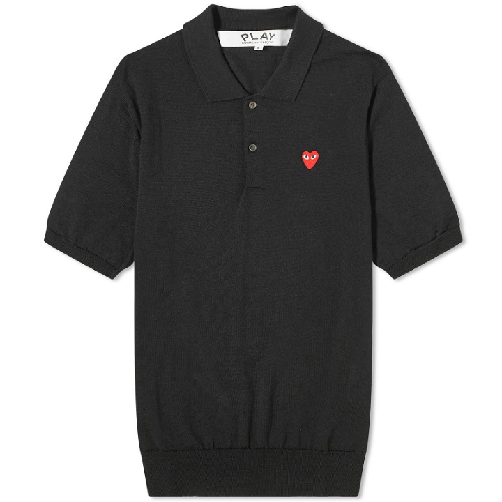 Photo: Comme des Garçons Play Men's Knit Polo Shirt in Black
