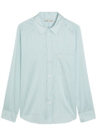 Blaze Milano Anabas Pinstripe Silk and Cotton-blend Shirt Light Blue
