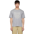 Kenzo Grey Blanket Stitch Tiger T-Shirt