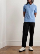 C.P. Company - Slim-Fit Logo-Embroidered Cotton-Piqué Polo Shirt - Blue