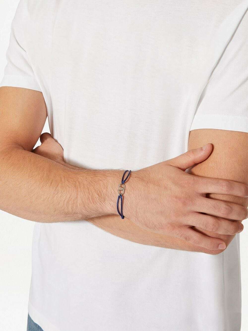 ☆さりげないオシャレに☆ VALENTINO VLOGO SIGNATURE BRACELET Vlogo Signature Bracelet In Cotton And Swarovski® Crystals