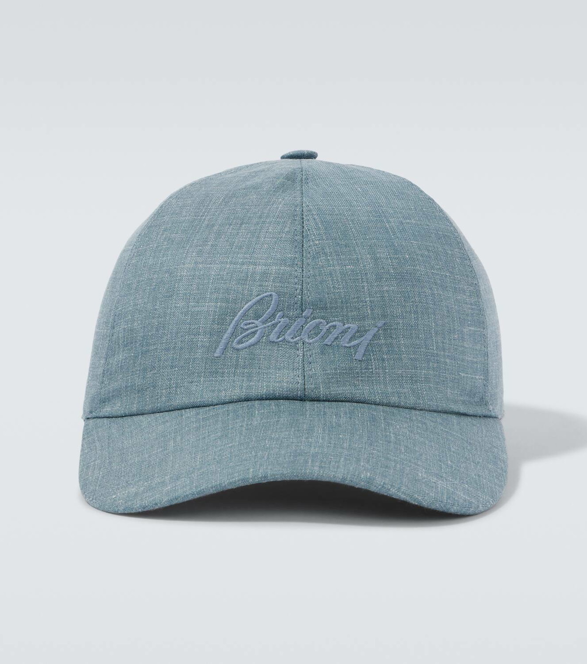 Brioni Logo silk, cashmere and linen baseball cap